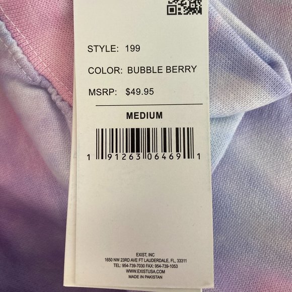 Dreamsicle Tie Dye Bubble Berry Hoodie - Picture 5 of 7